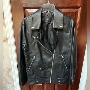 7 For All Mankind Faux Leather Moto Jacket NWOT